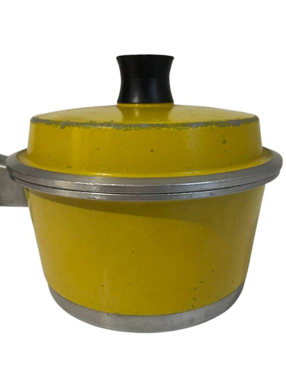 Vintage 70s Graham Kerr Galloping Gourmet Yellow Pot Cookware Retro MCM - Picture 4 of 15